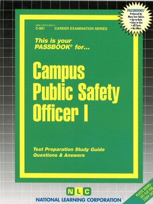 cover image of Campus Public Safety Officer I